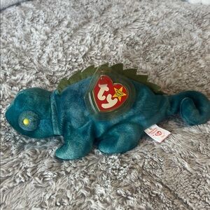 Ty Chameleon Plush - Teal and Olive